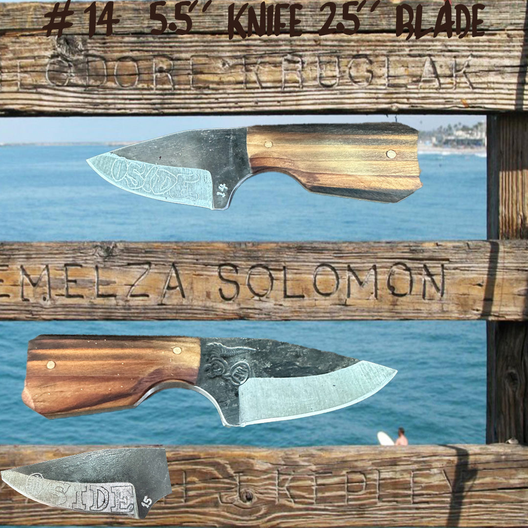 Pier Wood custom Knife by Mae Knives 2.5 " #14 RealSurfShop