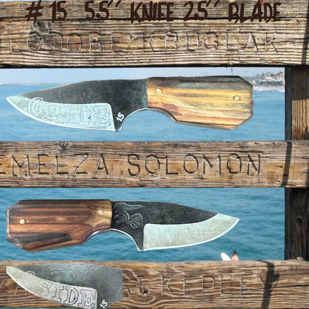 Pier Wood custom Knife by Mae Knives 2.5 " #15 RealSurfShop