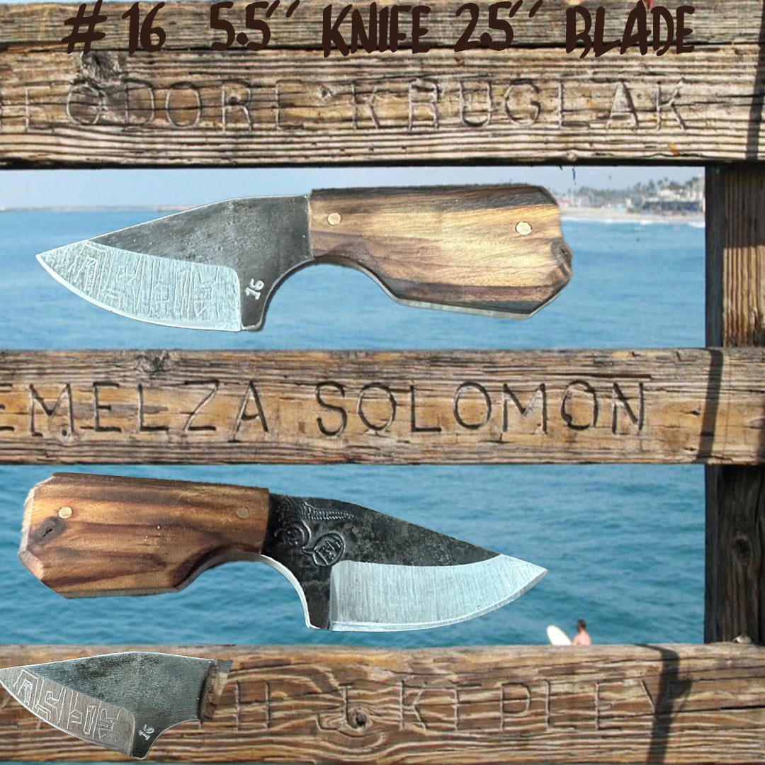 Pier Wood custom Knife by Mae Knives 2.5 " #16 RealSurfShop