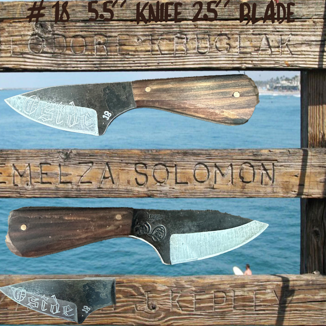 Pier Wood custom Knife by Mae Knives 2.5 " blade #18 RealSurfShop