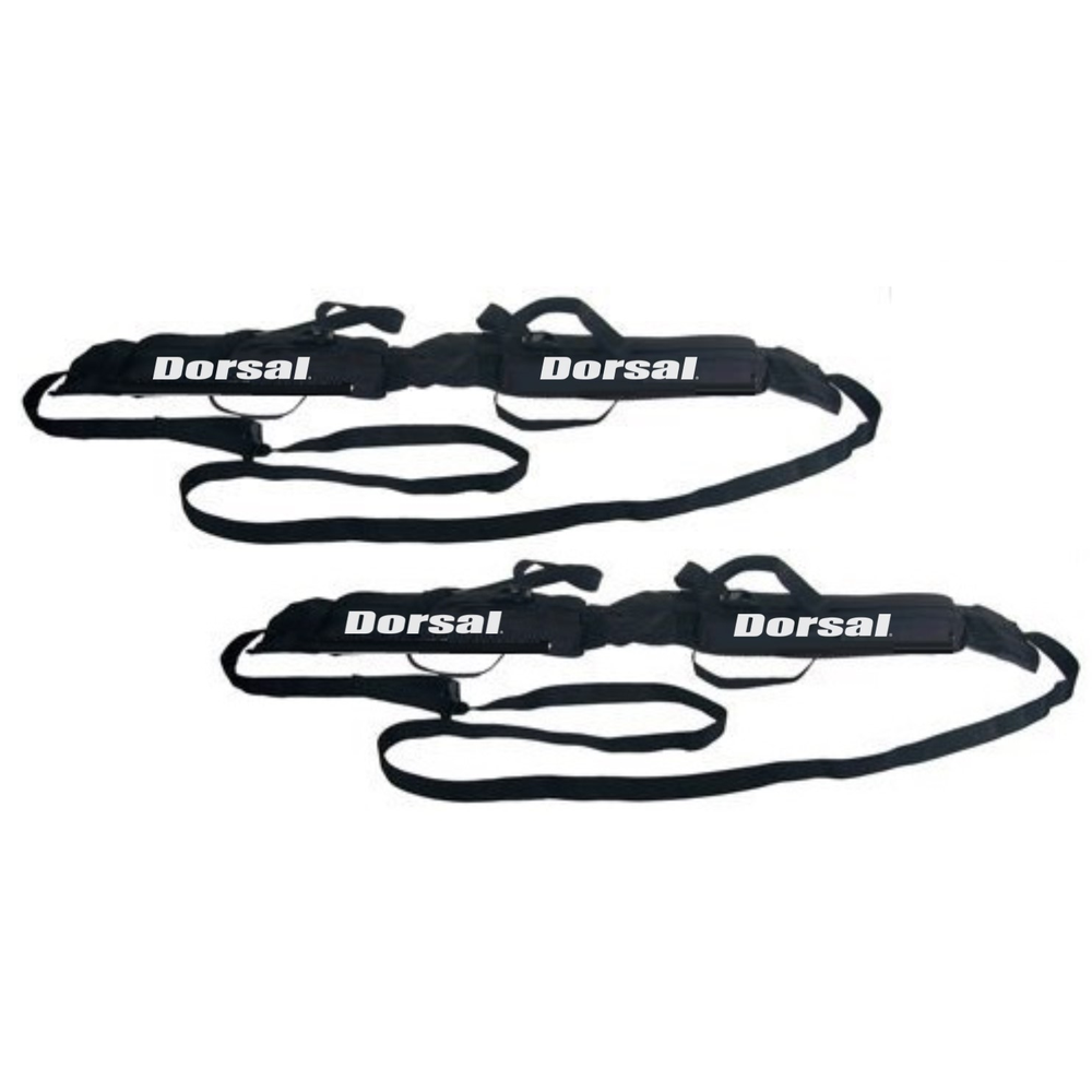 DORSAL Wrap Rax Double Surfboard Soft Roof Rack Pads with Straps - Pack of 2 Corrosion Resistant Buckles, Universal Fit, Trucks SUVs - Longboards, Short Boards, SUP, Soft Tops DORSAL®