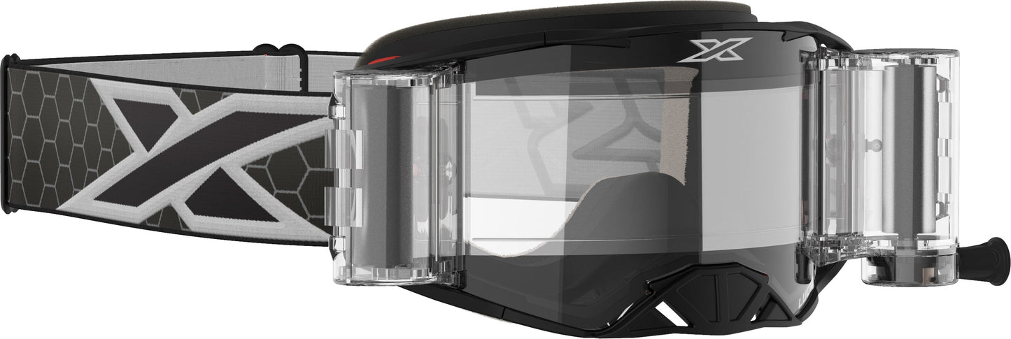 EKS Lucid Goggle Race Pack Black/White Zip Off Clear