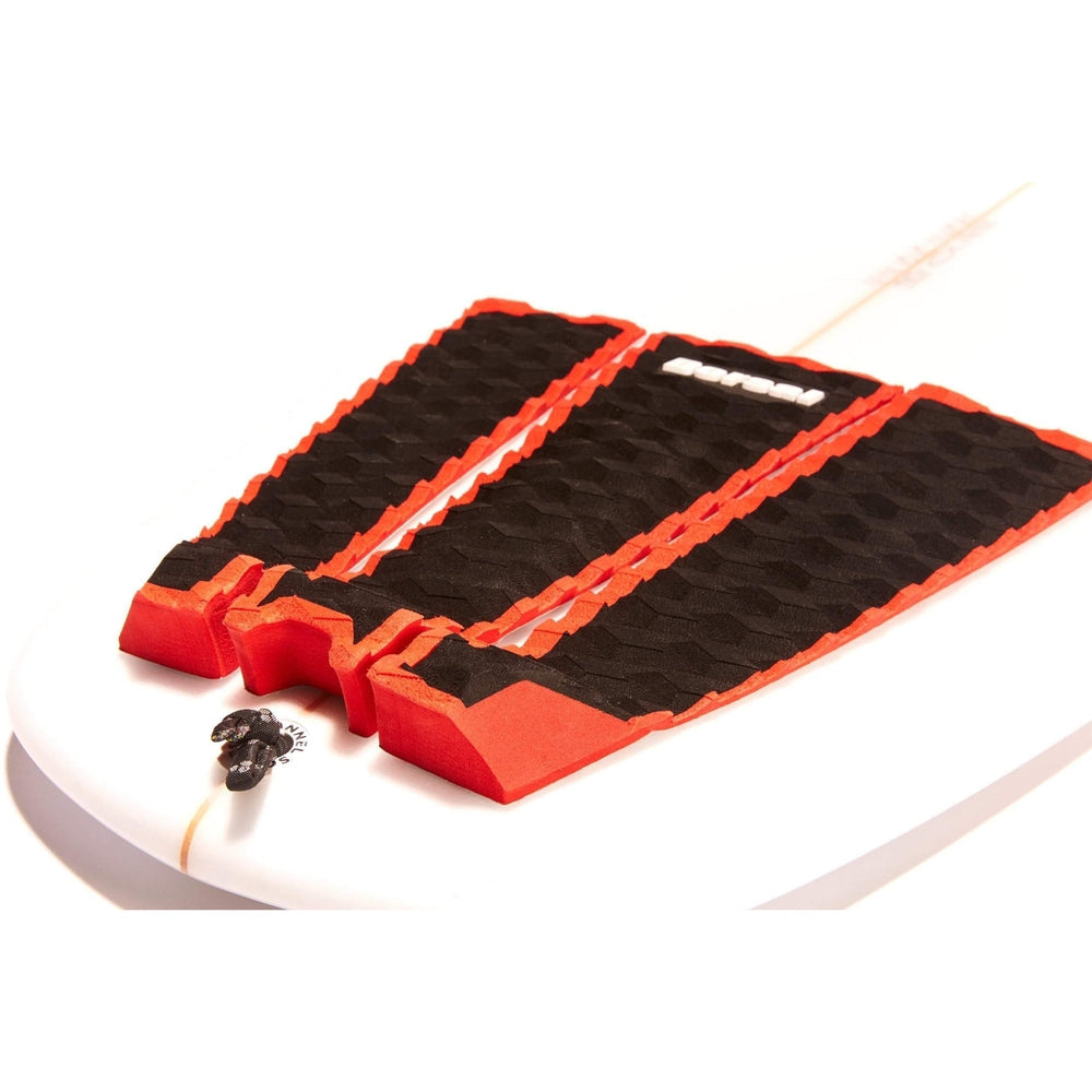 DORSAL Three 3 Piece EVA Surfboard Deck Traction Pads with Kicker Tail for Stomp Skimboards, Surf Boards, Fish Board, Funboard Black/Blue/Red DORSAL®