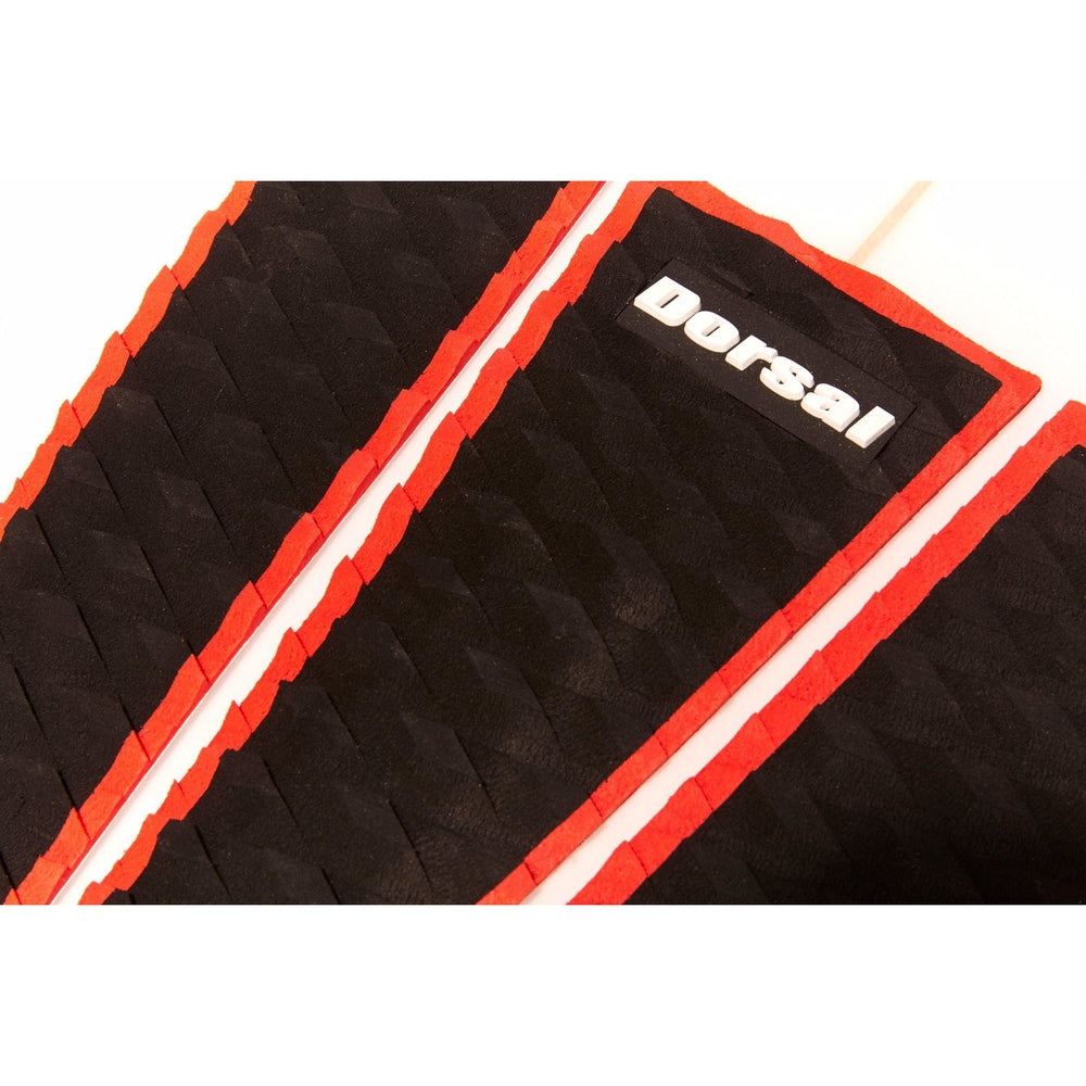 DORSAL Three 3 Piece EVA Surfboard Deck Traction Pads with Kicker Tail for Stomp Skimboards, Surf Boards, Fish Board, Funboard Black/Blue/Red DORSAL®