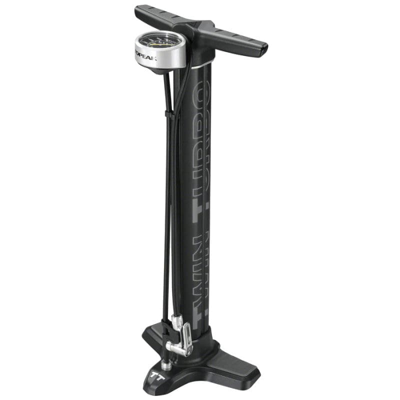Topeak Joe Blow Twin Turbo Floor Pump SmartHead, Black