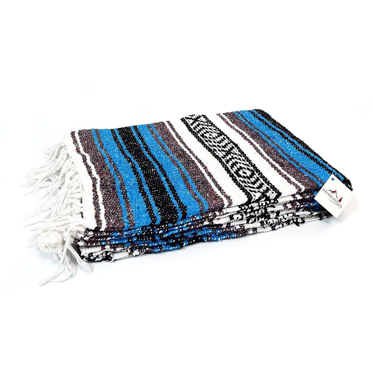 Bright Blue Mexican Falsa Blanket West Path