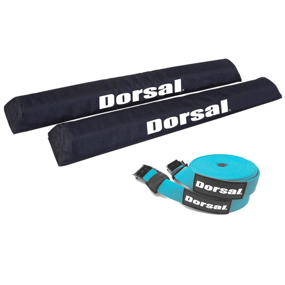 DORSAL Aero Roof Rack Pads with 15 ft Surf Straps - Pack of 4 for Car Surfboard Kayak SUP Long DORSAL®