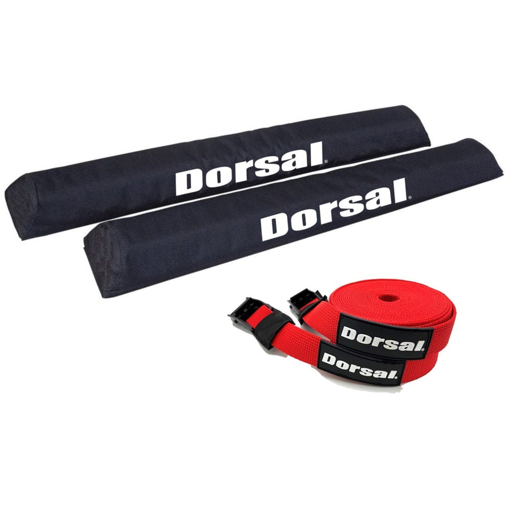 DORSAL Aero Roof Rack Pads with 15 ft Surf Straps - Pack of 4 for Car Surfboard Kayak SUP Long DORSAL®