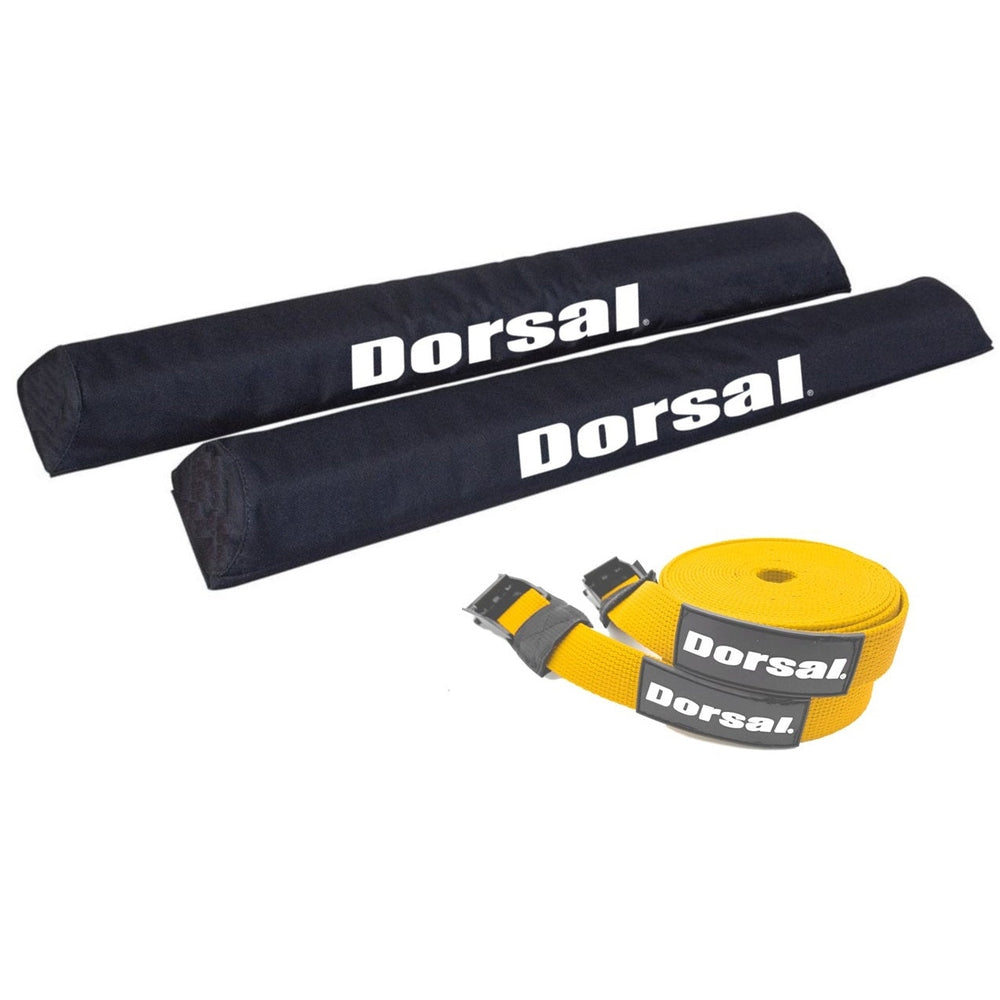 DORSAL Aero Roof Rack Pads with 15 ft Surf Straps - Pack of 4 for Car Surfboard Kayak SUP Long DORSAL®