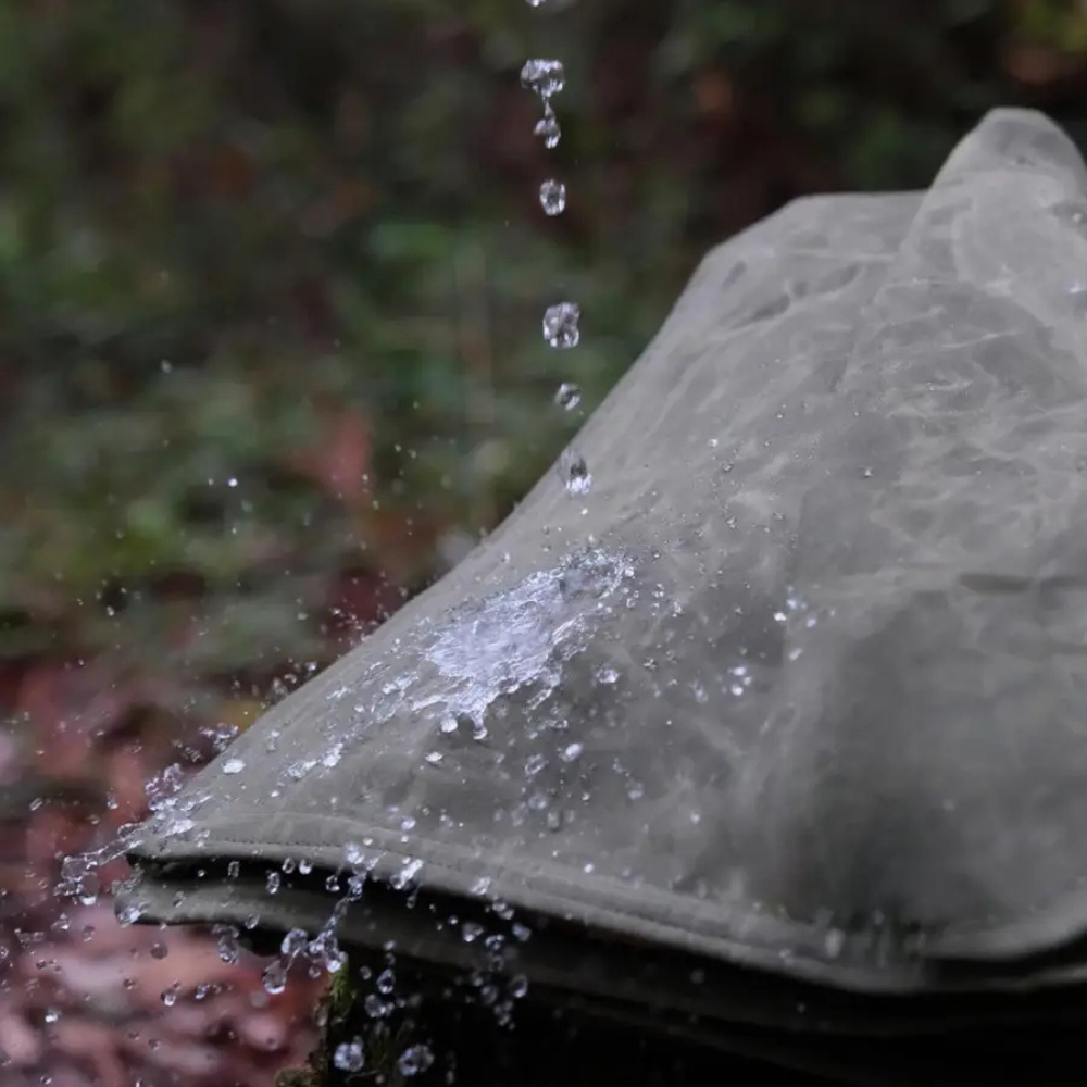 Wool Canvas Camping Blanket - Waxed Canvas Outdoor Blanket / Bushcraft Blanket West Path