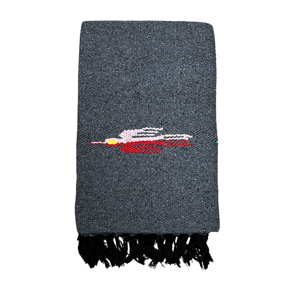 Charcoal Thunderbird Baja Blanket West Path
