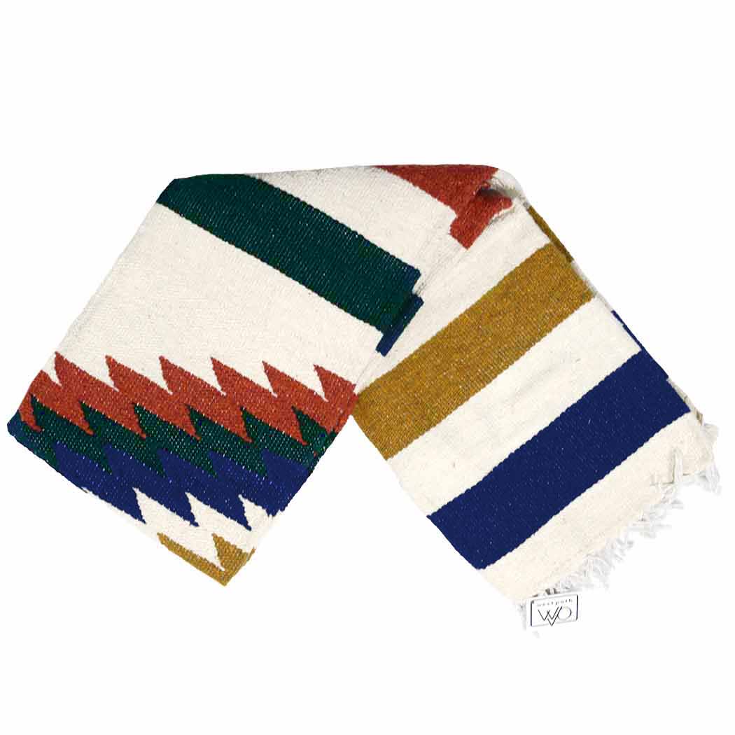 White Fiesta Diamond Blanket West Path