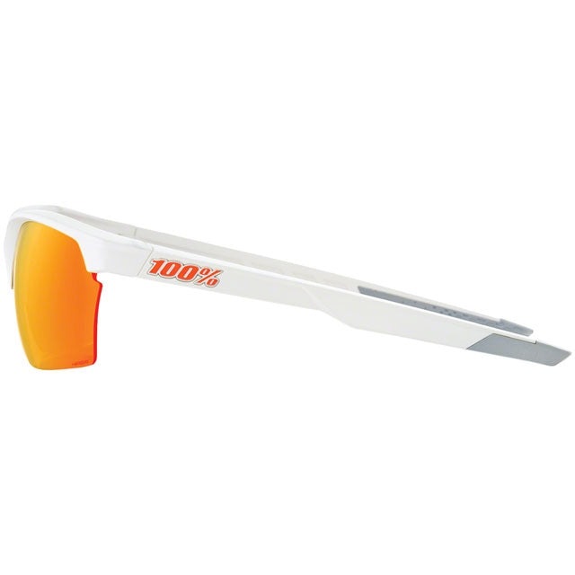 100 Percent Sportcoupe Sunglasses - Soft Tact White, HiPER Red Multilayer Mirror Lens