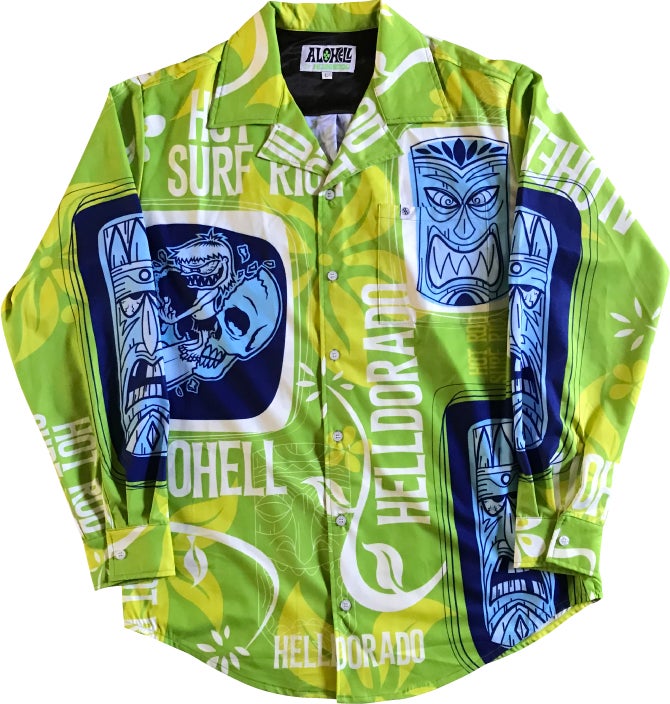 Alohell Green Long Sleeve Helldorado Brand