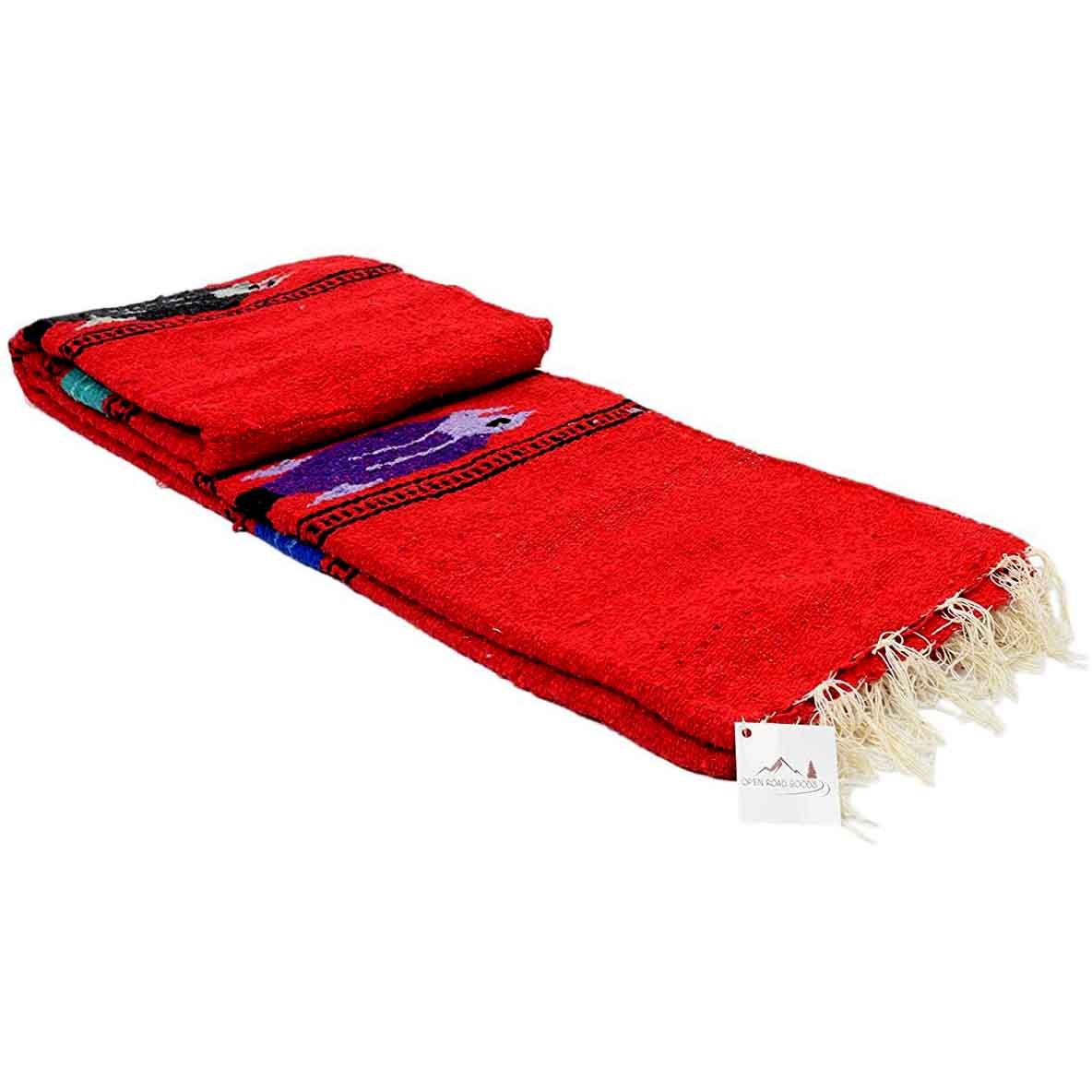 Red Baja Fish Yoga Blanket West Path
