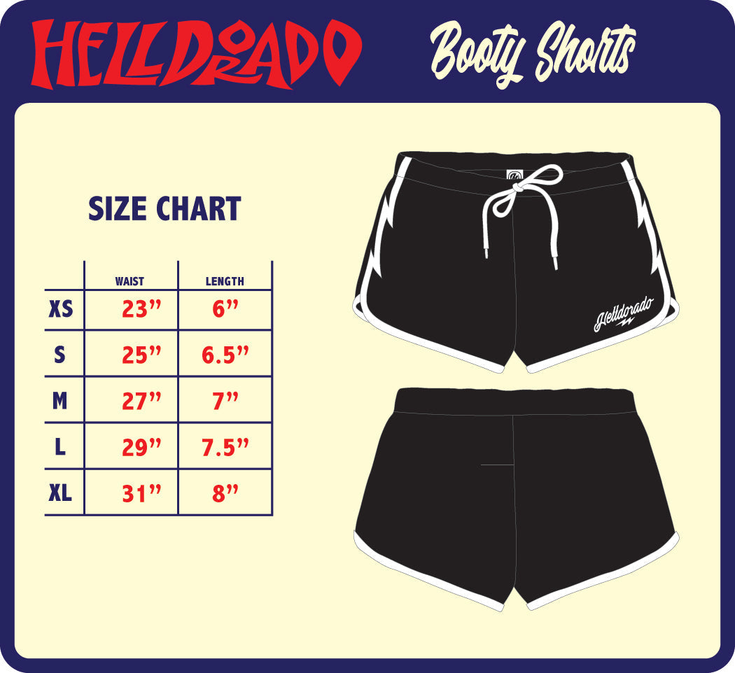 Black Booty Shorts Helldorado Brand