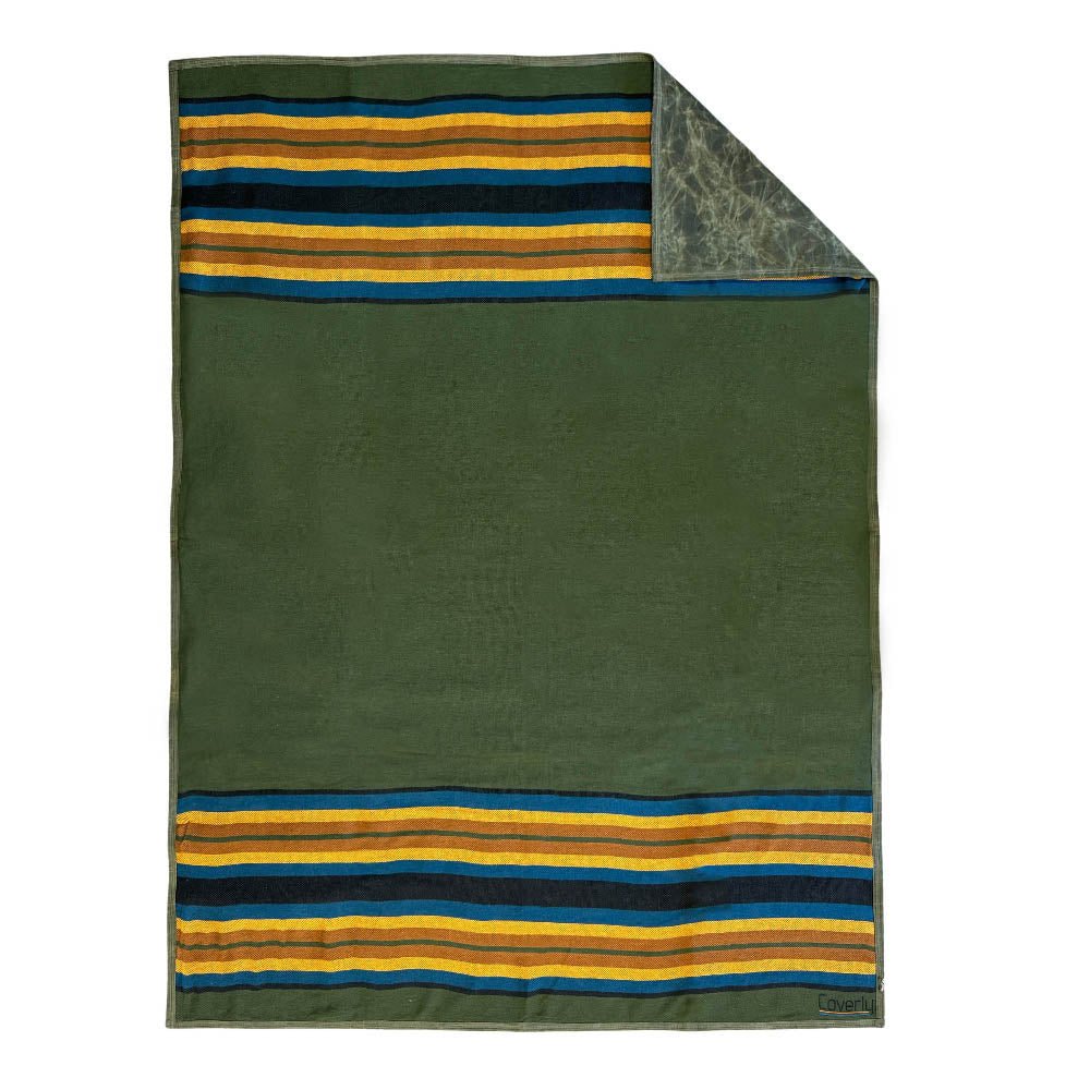 Canvas Camping Blanket - Waxed Canvas Outdoor Blanket / Bushcraft Blanket West Path