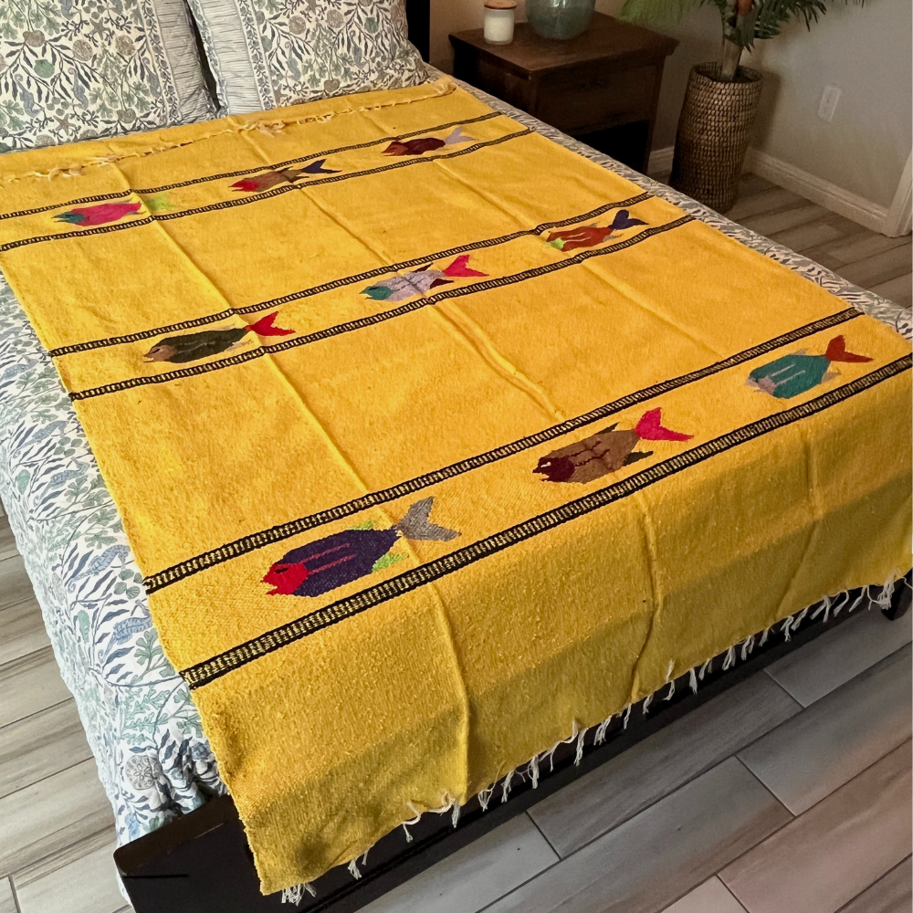 Yellow Baja Fish Blanket West Path