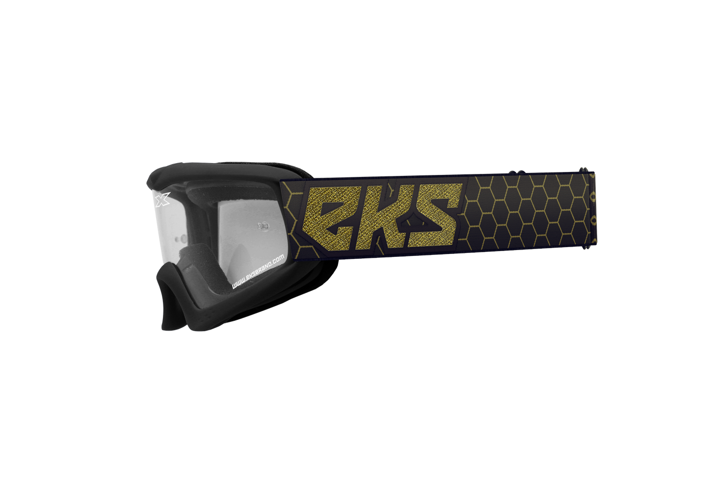 EKS Xgrom Youth Goggle Black/Gold Metallic Clear