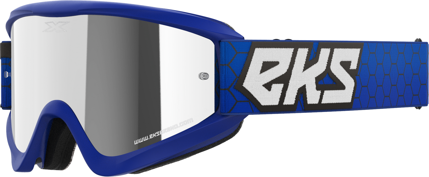 EKS Flat Out Goggle Royal Blue with Silver Mirror Lens