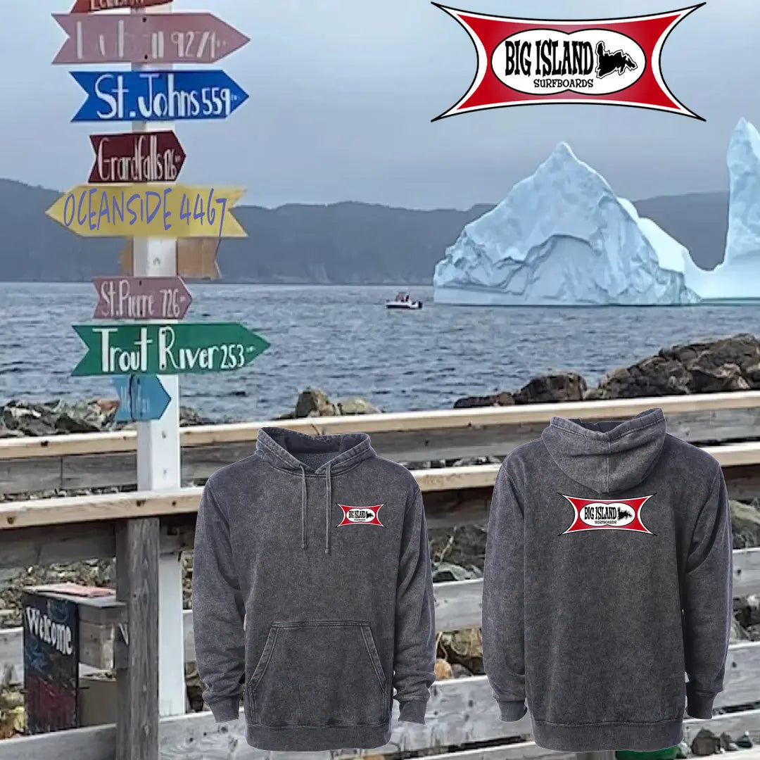 Big Island Surfboards Stonewash Hoodie RealSurfShop