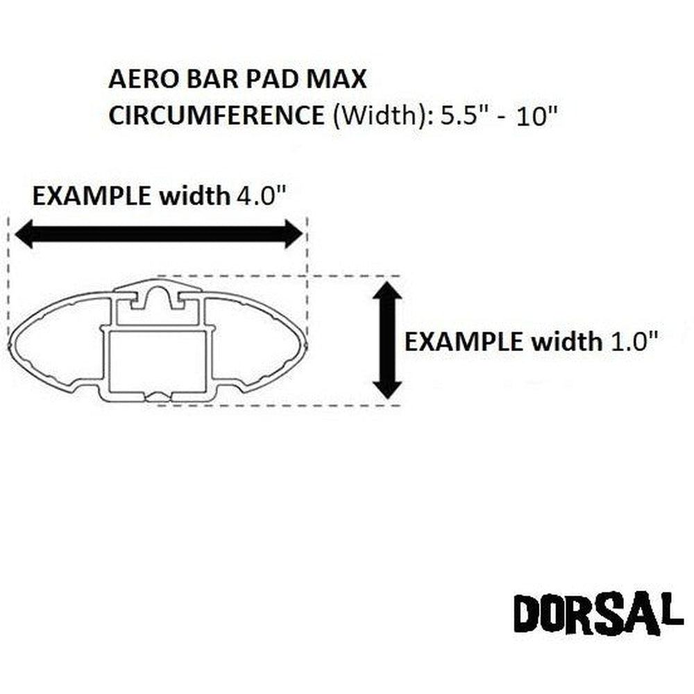 DORSAL Aero Roof Rack Pads - SunGuard (No Fade) for Wide Crossbars Thule Yakima Style - Set of 2 for Surfboards Kayaks SUP Snowboards Paddleboard and Canoe DORSAL®