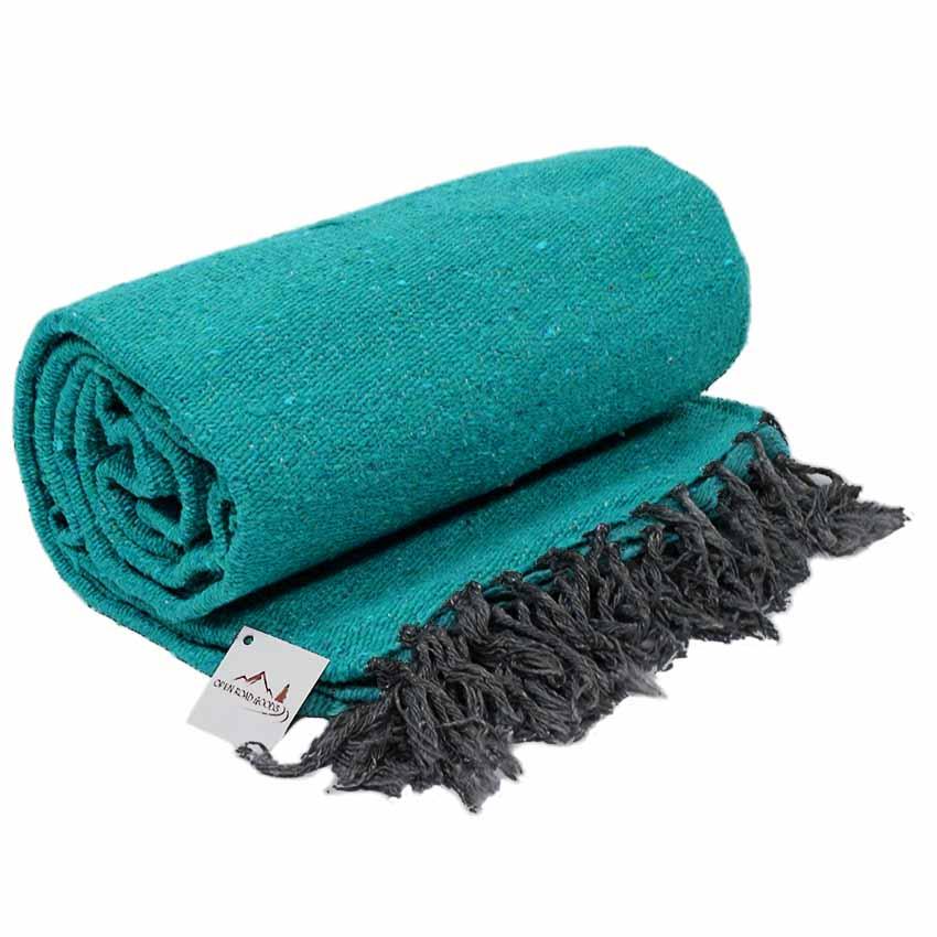 Solid Teal Green Baja Blanket