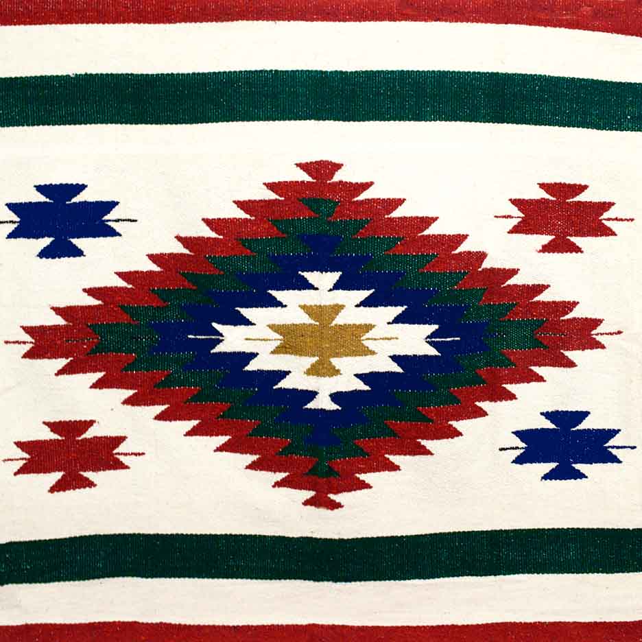 White Fiesta Diamond Blanket West Path
