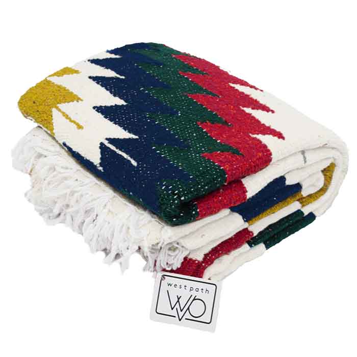 White Fiesta Diamond Blanket West Path