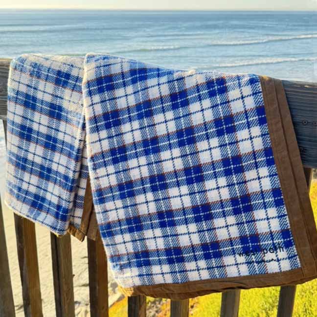 Wool Canvas Camping Blanket - Waxed Canvas Outdoor Blanket / Bushcraft Blanket West Path