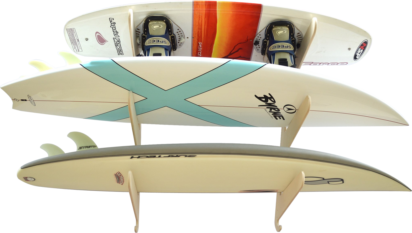 THE EXHIBITOR surfboard wall rack Rado Racks