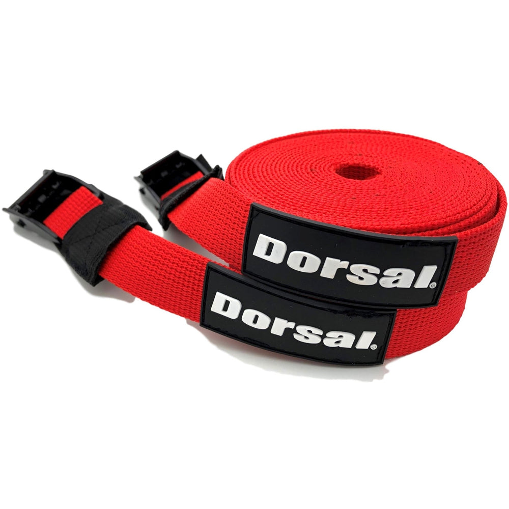 Dorsal Tie Down Straps for Roof Rack Pads Crossbars - Pack of 2 holds Surfboards Kayaks Canoes Paddleboards DORSAL®