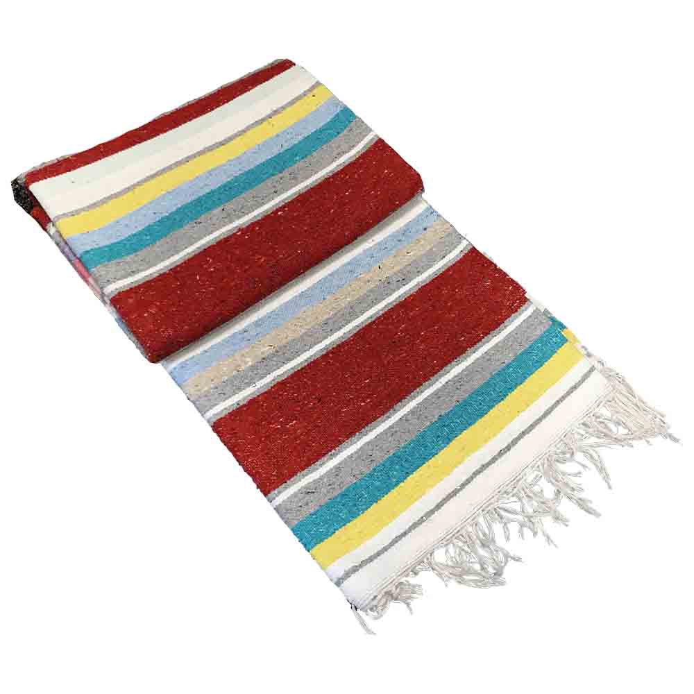 100% Cotton Red Serape Blanket West Path
