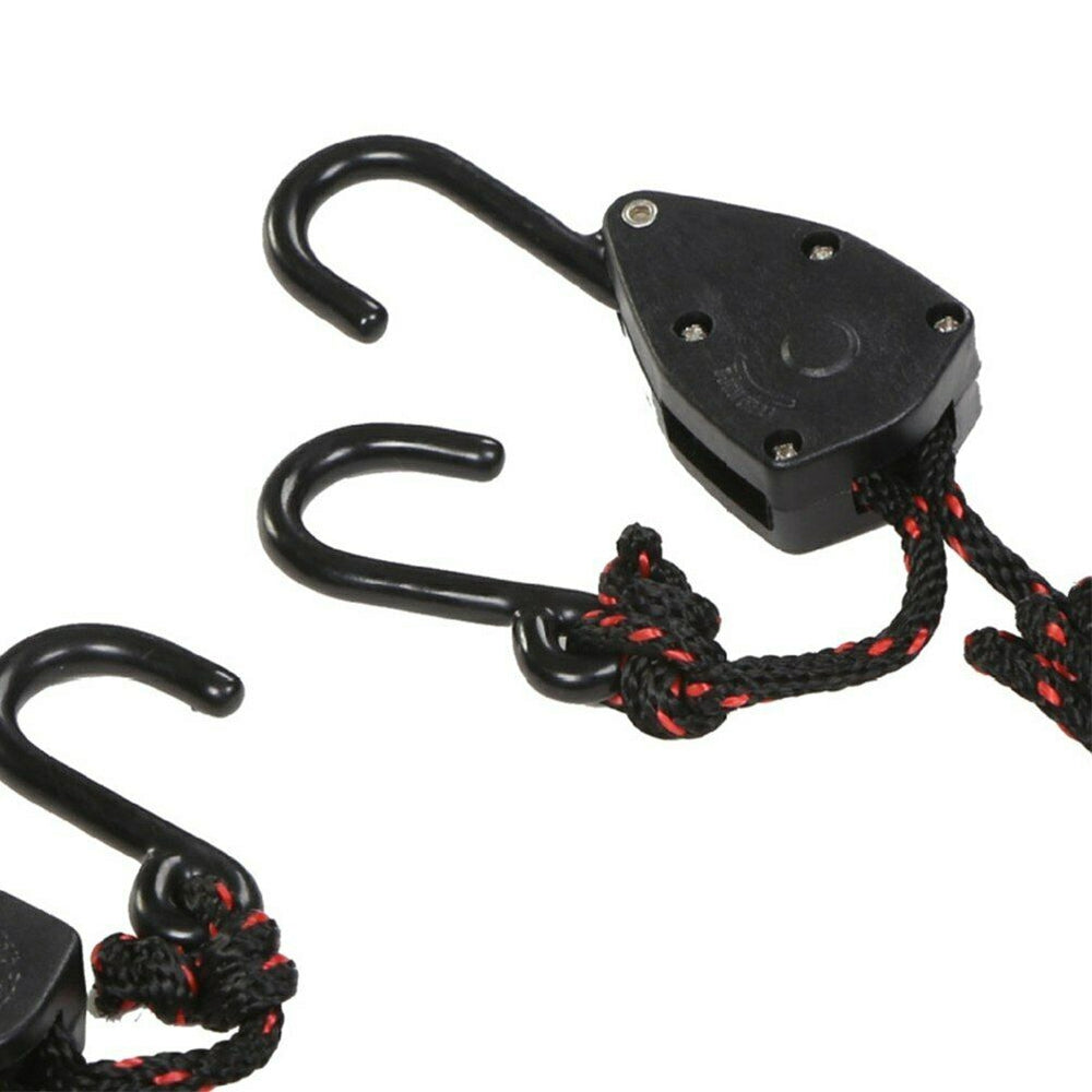 DORSAL Ratchet Canoe and Kayak Bow and Stern Tie Downs 1/4" Heavy Duty Adjustable Rope Hanger Grow Light (2-Pack) DORSAL®