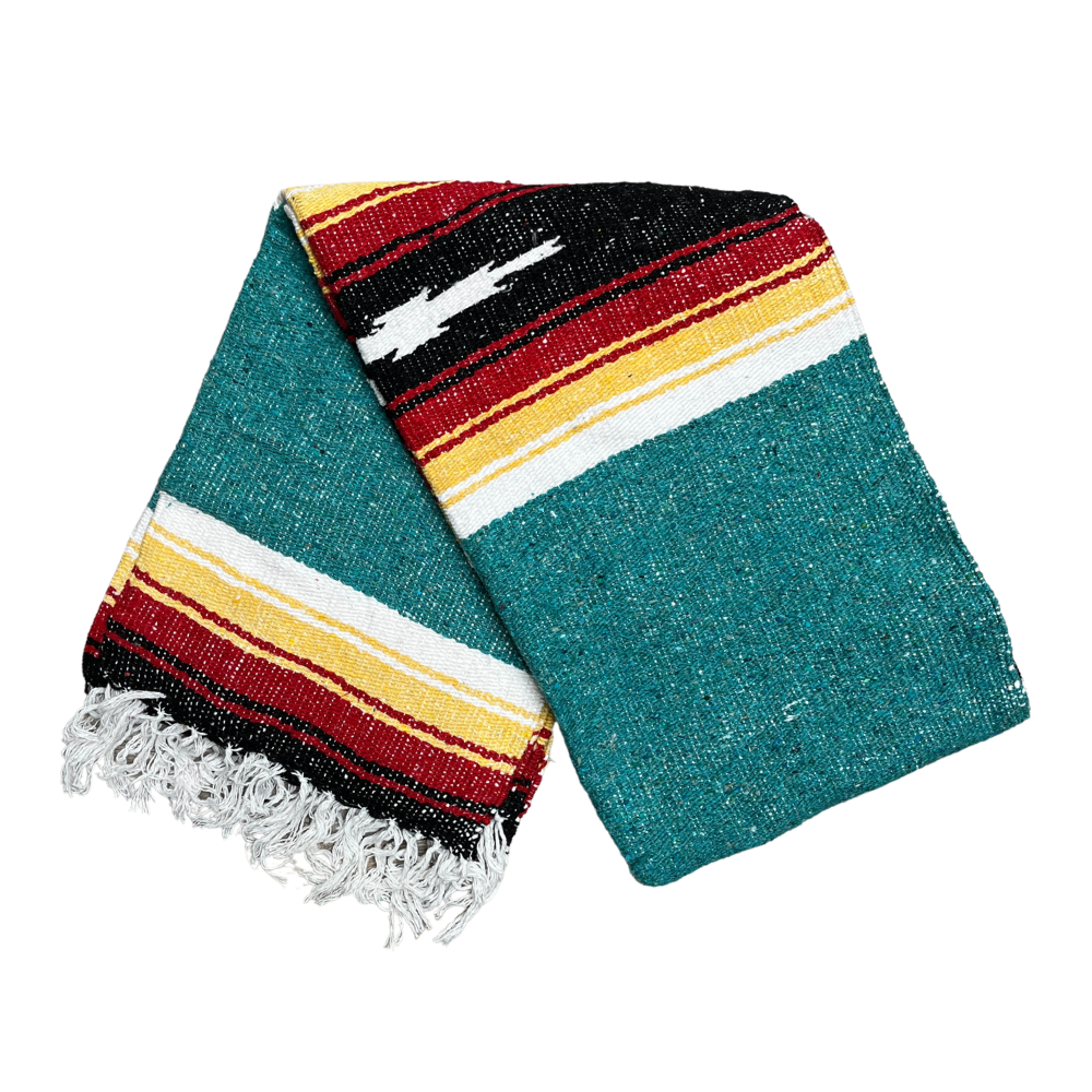 Turquoise Sunset Baja Diamond Yoga Blanket West Path