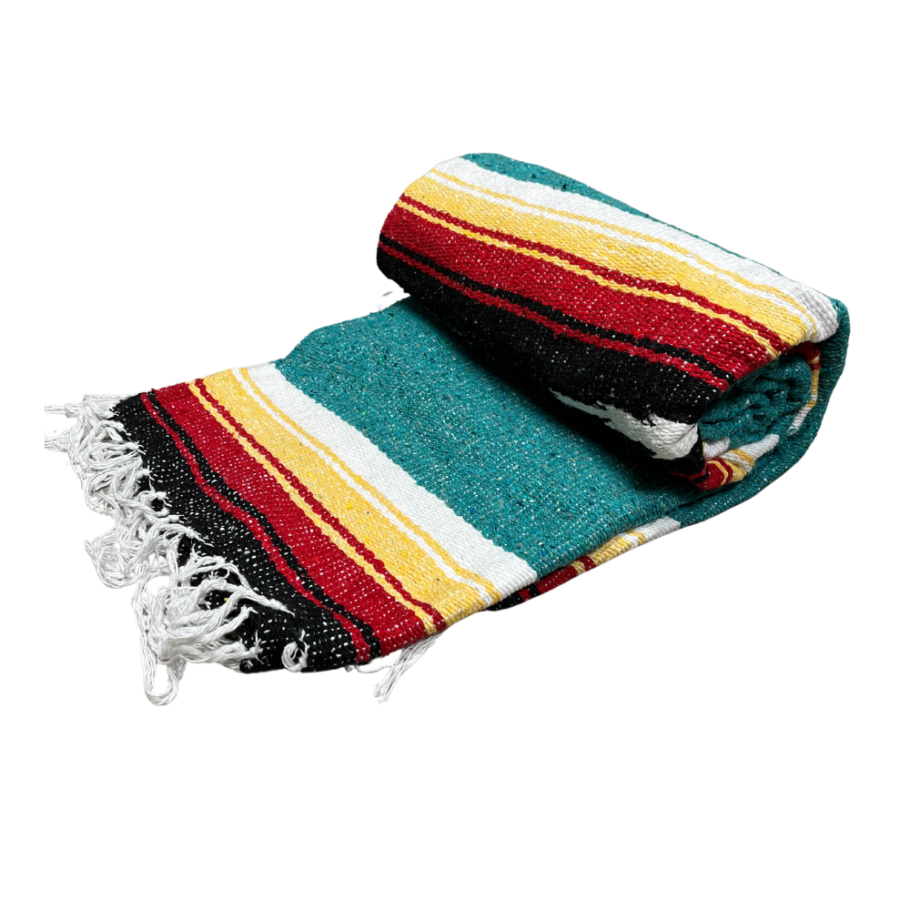 Turquoise Sunset Baja Diamond Yoga Blanket West Path