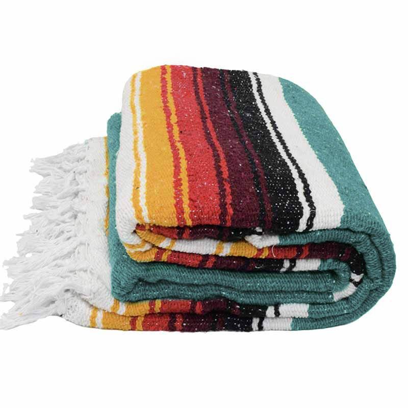 Turquoise Sunset Baja Diamond Yoga Blanket West Path