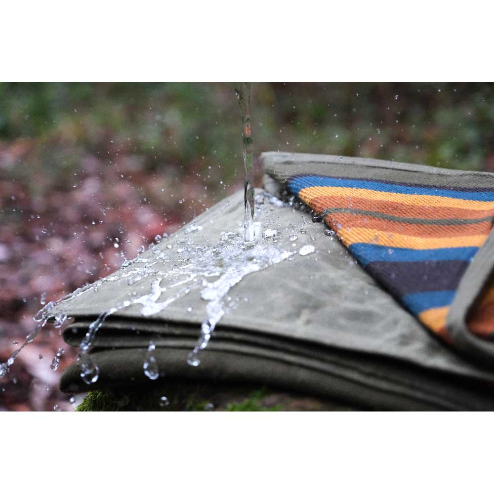 Canvas Camping Blanket - Waxed Canvas Outdoor Blanket / Bushcraft Blanket West Path