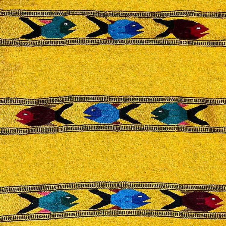 Yellow Baja Fish Blanket West Path