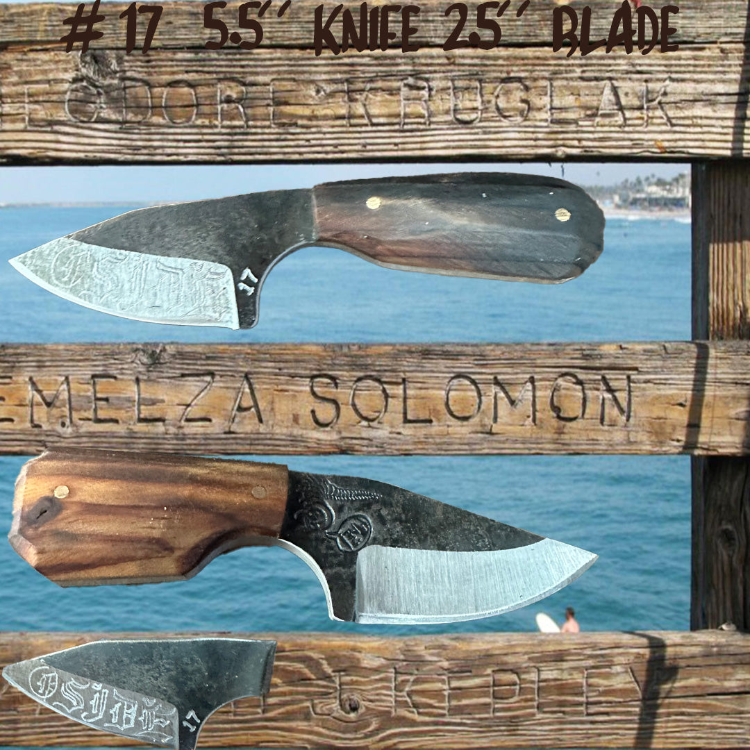 Pier Wood custom Knife by Mae Knives 2.5 " blade  #17