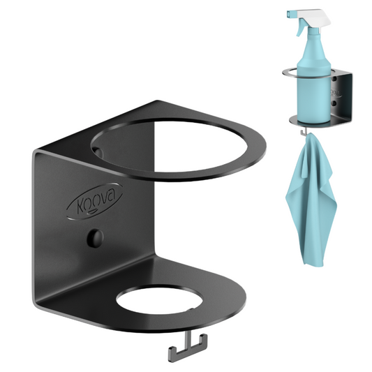 Koova All-Purpose Spray Bottle Holder with Rag Hook