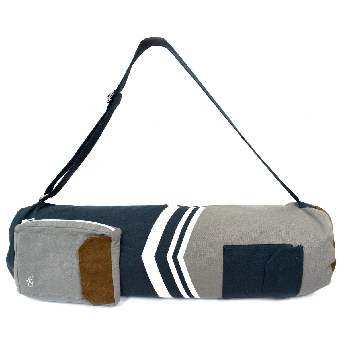 Organic Yoga Mat Bag - Blue & Grey
