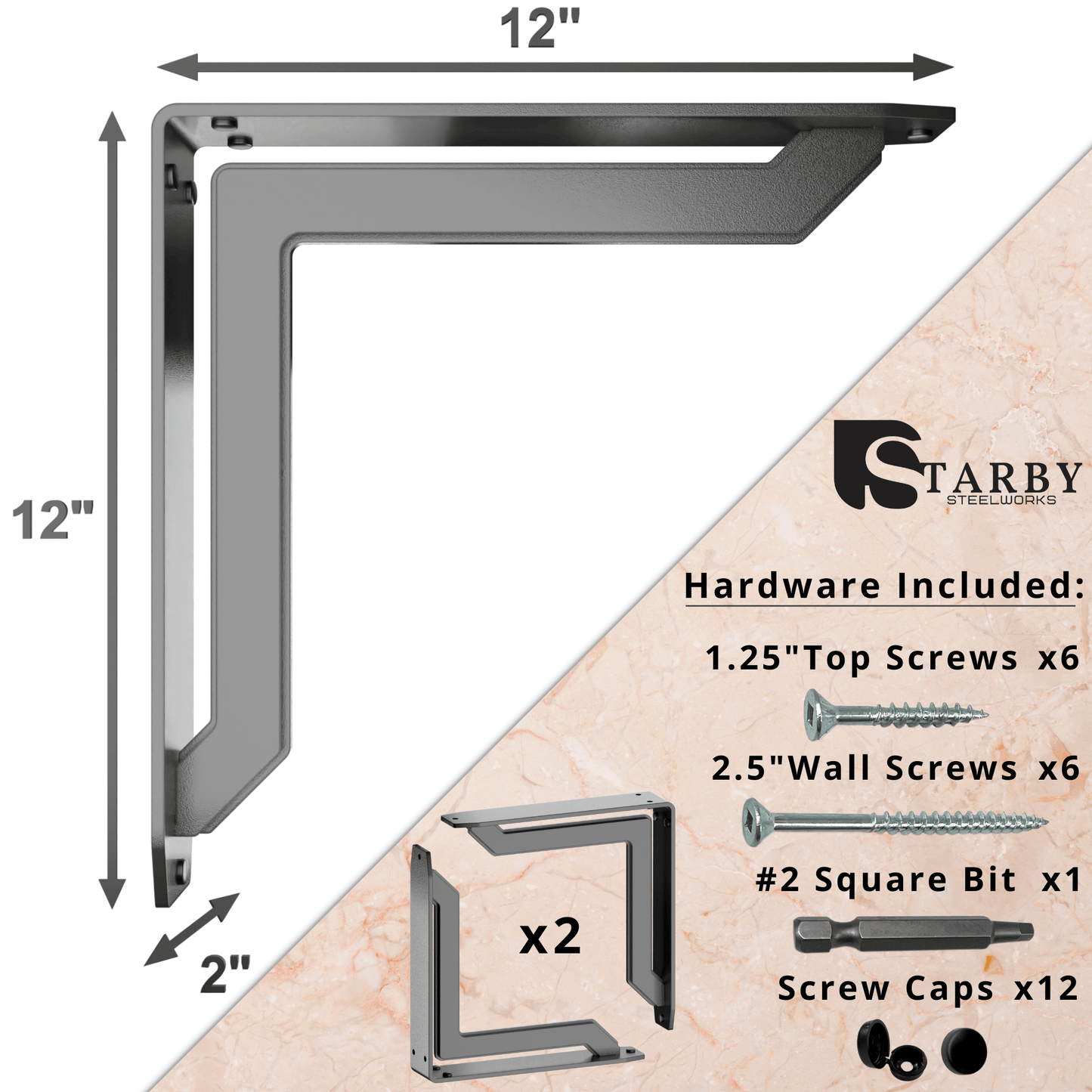 Lucca Heavy Duty Steel Brackets for Shelving