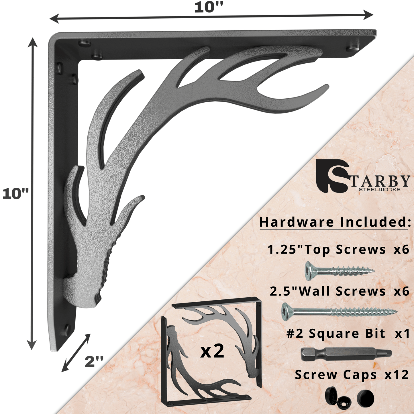 Elk Lodge Heavy Duty Steel Brackets for Shelving
