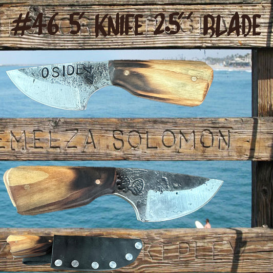 Pier Wood custom Knife by Mae Knives 2.5 " blade  #46