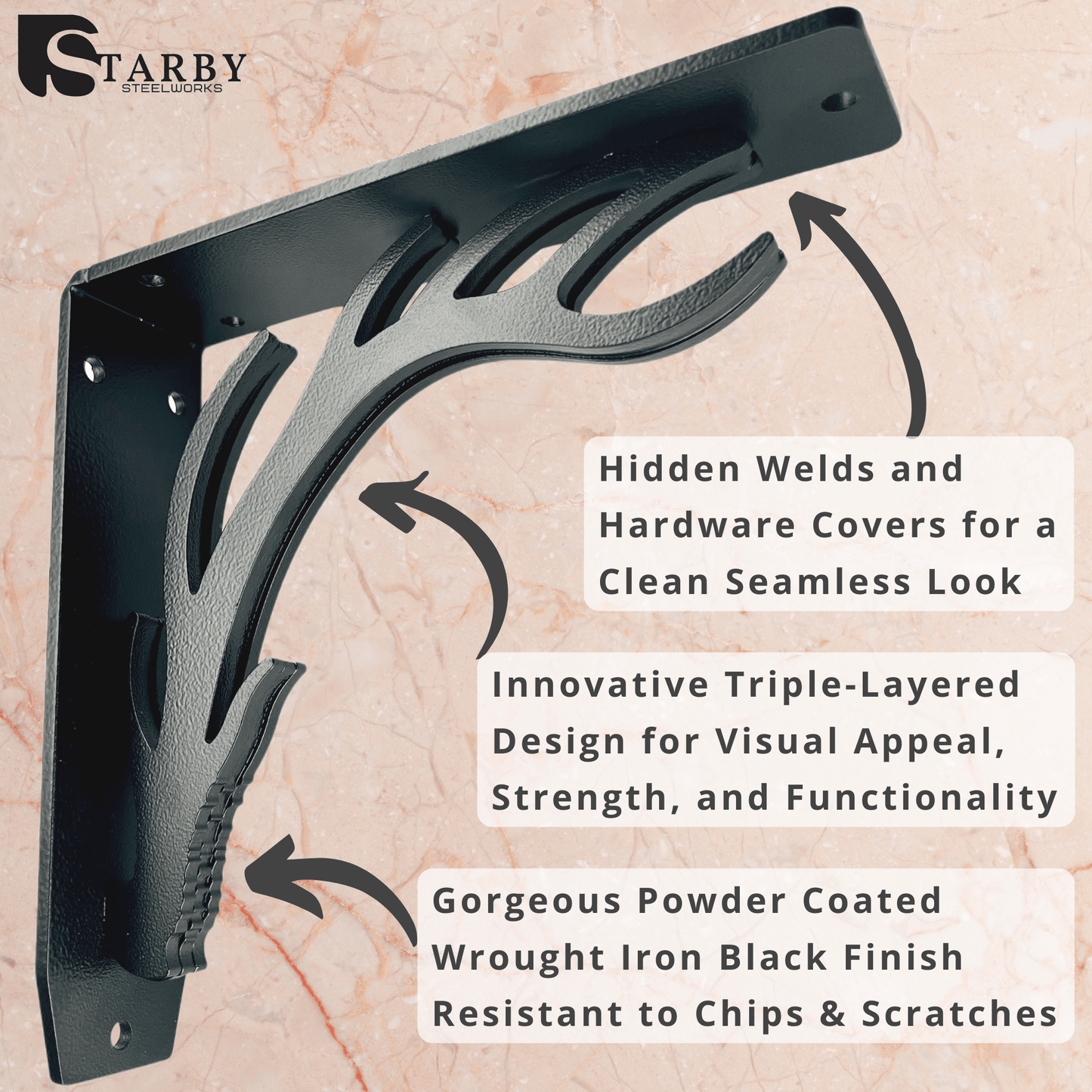Elk Lodge Heavy Duty Steel Brackets for Shelving
