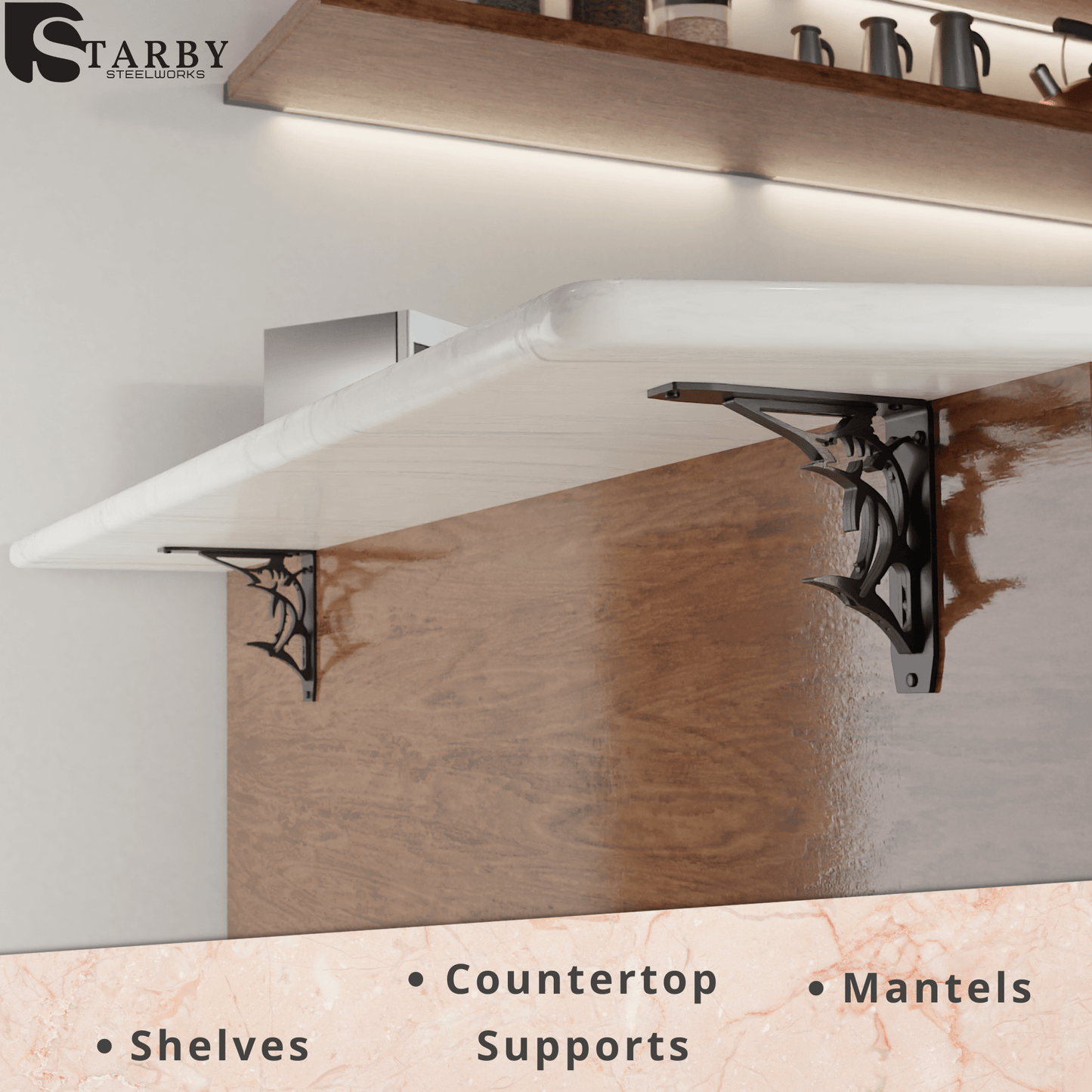 BillFish Heavy Duty Steel Brackets for Shelving