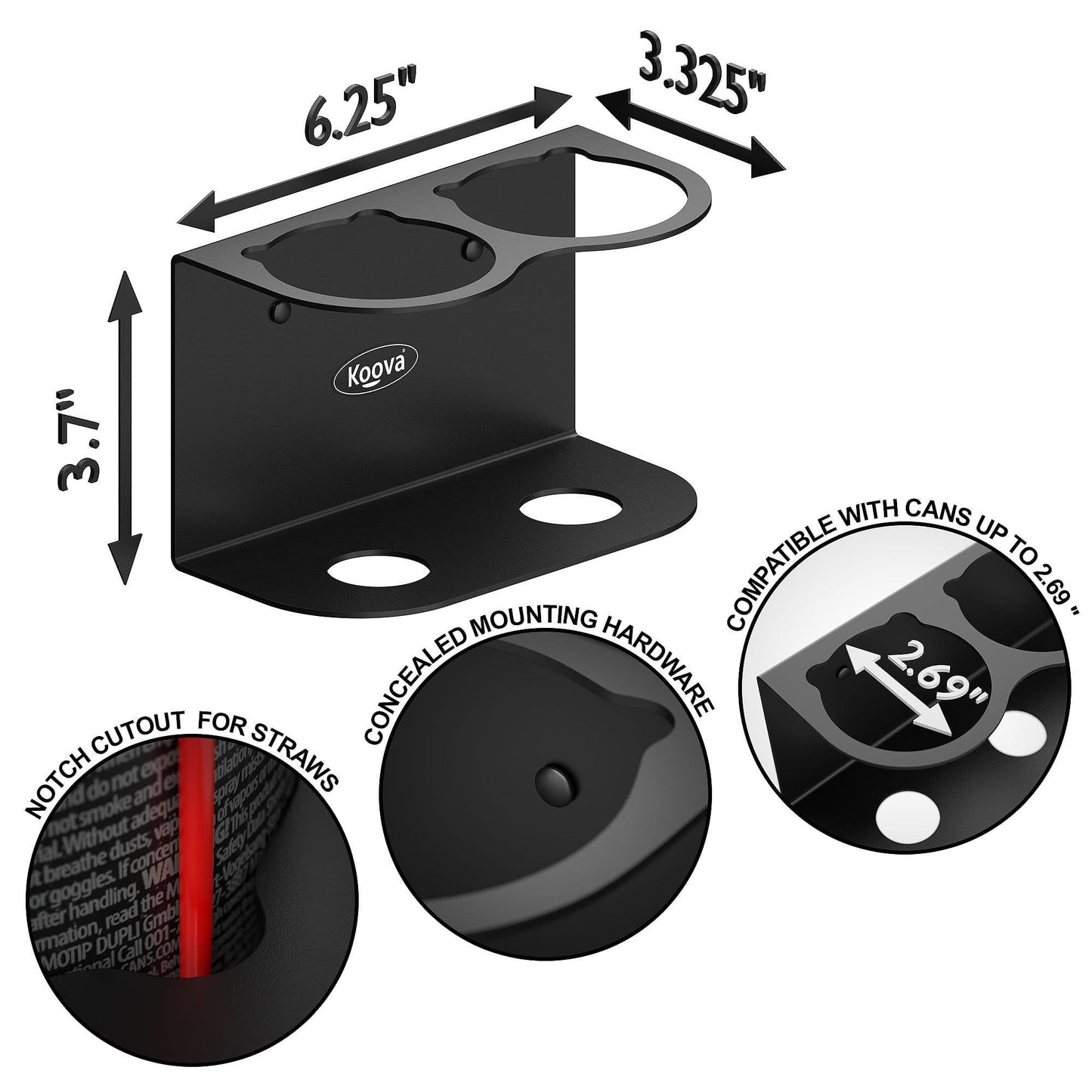 Aerosol Spray Can Holder - 2 Can