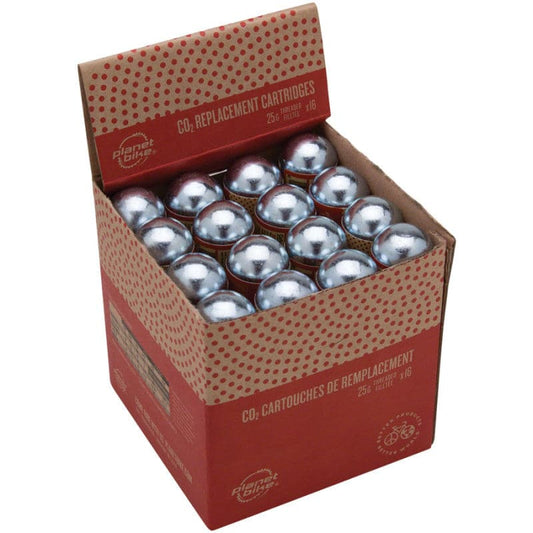 Planet Bike 25g Threaded CO2 Cartridge: Box of 16