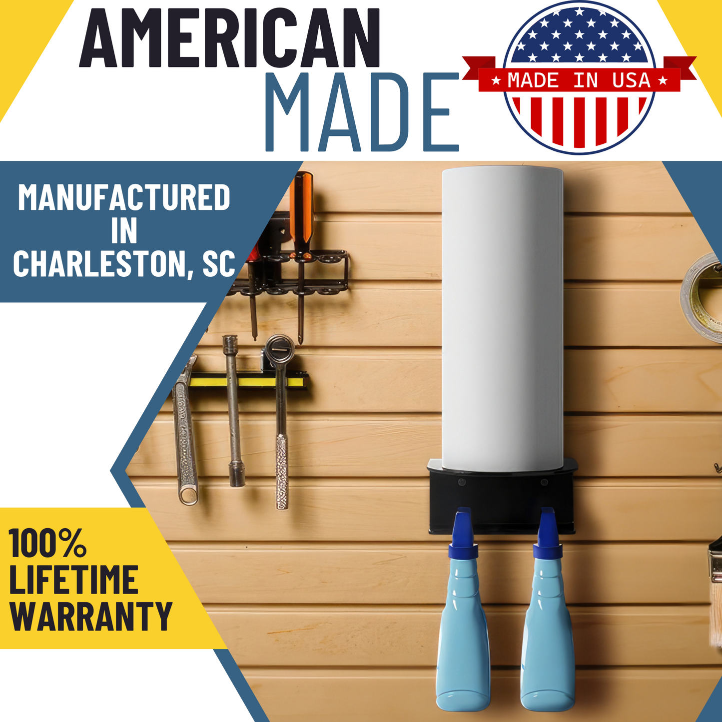 Vertical Paper Towel/Spray Bottle Holder